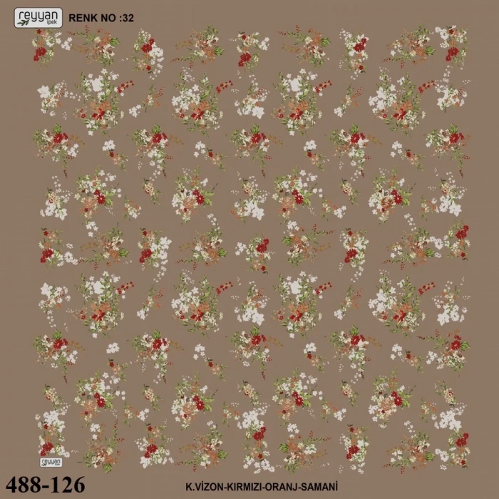 Reyyan İpek Desenli Oyalık Yazma 488-126
