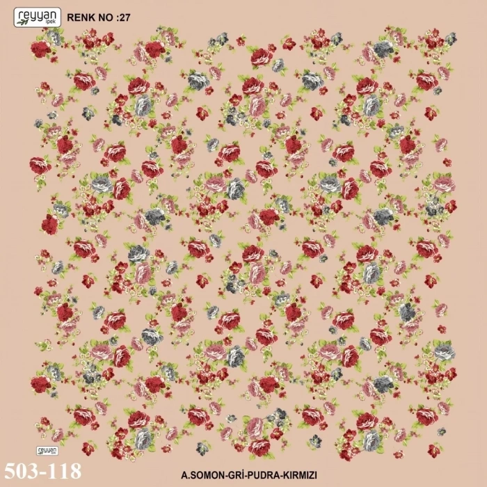 Reyyan İpek Desenli Oyalık Yazma 503-118