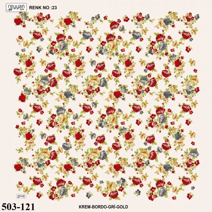 Reyyan İpek Desenli Oyalık Yazma 503-121