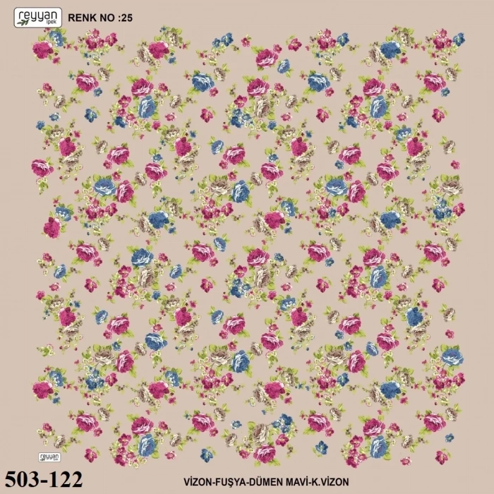 Reyyan İpek Desenli Oyalık Yazma 503-122