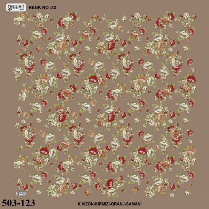 Reyyan İpek Desenli Oyalık Yazma 503-123