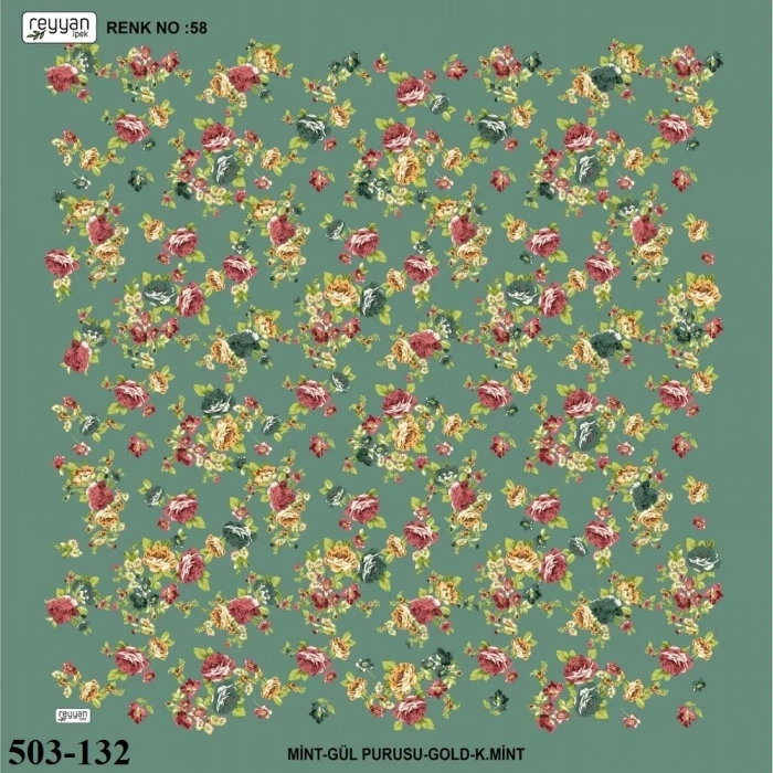Reyyan İpek Desenli Oyalık Yazma 503-132