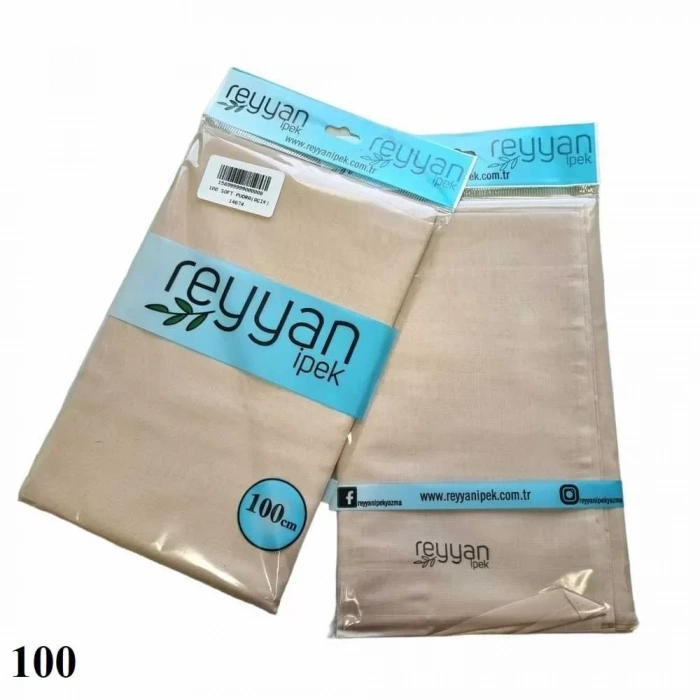 Reyyan İpek Düz Renk Oyalık Yazma 100 Soft Pudra