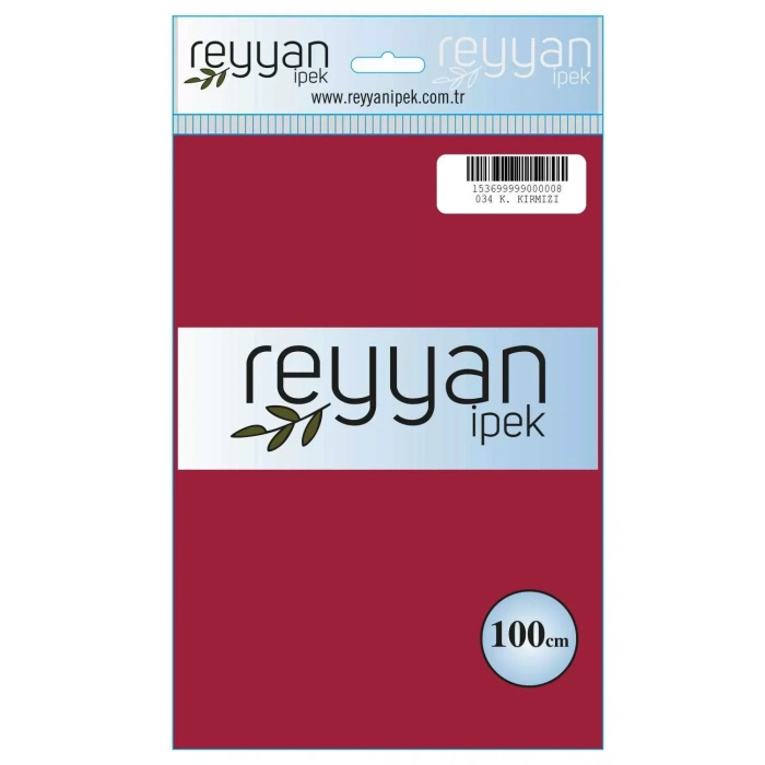 Reyyan İpek Düz Renk Oyalık Yazma reyyan-034 (K. Kırmızı)
