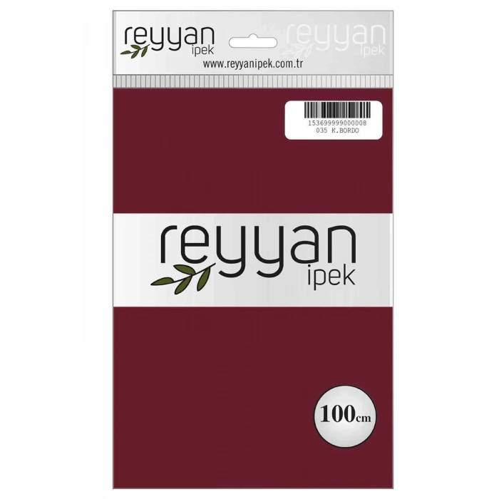 Reyyan İpek Düz Renk Oyalık Yazma reyyan-035 (k.bordo)