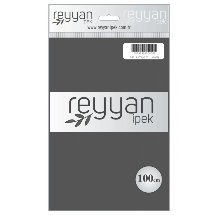 Reyyan İpek Düz Renk Oyalık Yazma reyyan-107 (Belis-Antrasit (Koyu)