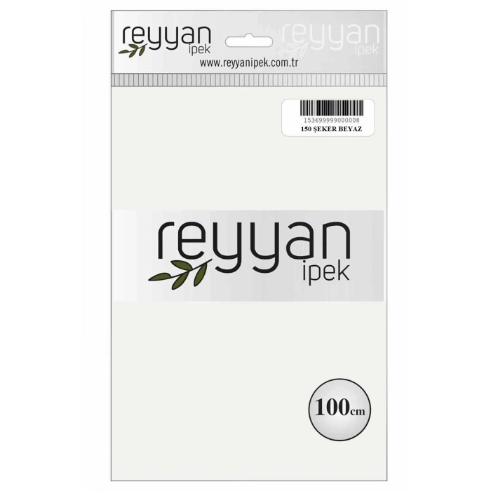 Reyyan İpek Düz Renk Oyalık Yazma reyyan-150 Şeker Beyaz