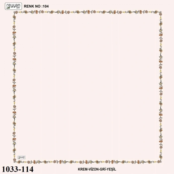 Reyyan İpek İçi Boş Desenli Oyalık Yazma 1033-114