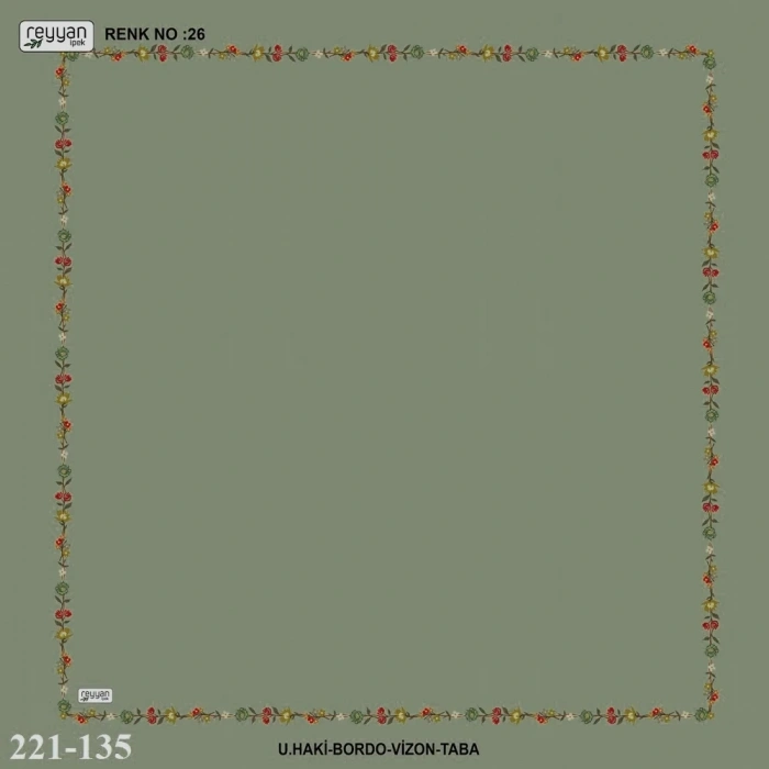 Reyyan İpek İçi Boş Desenli Oyalık Yazma 221-135