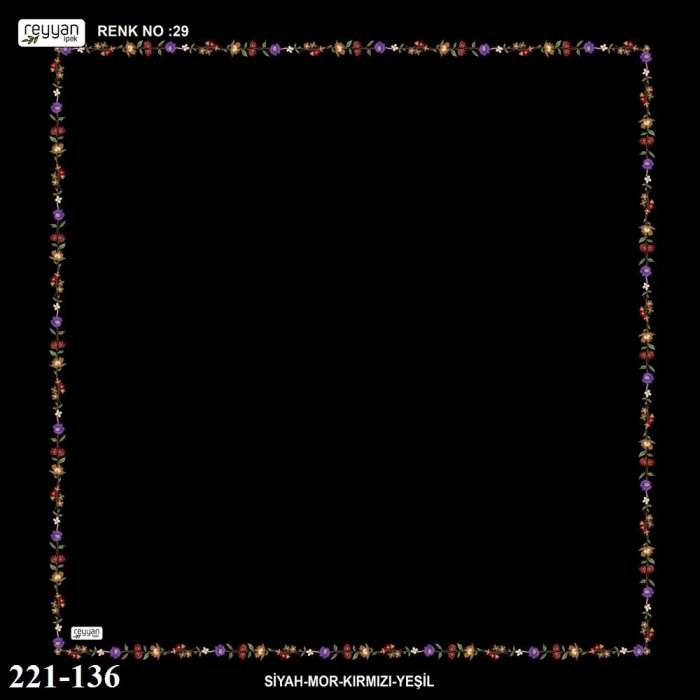 Reyyan İpek İçi Boş Desenli Oyalık Yazma 221-136