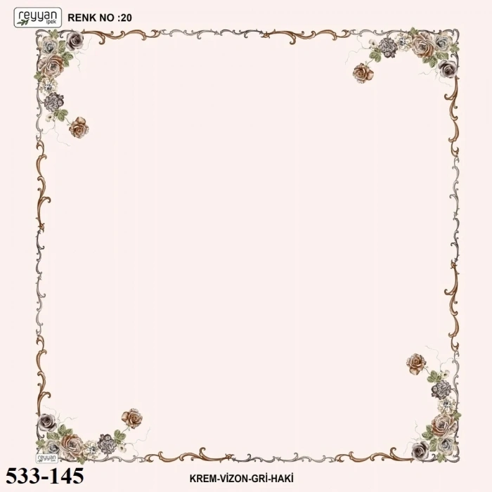 Reyyan İpek İçi Boş Desenli Oyalık Yazma 533-145