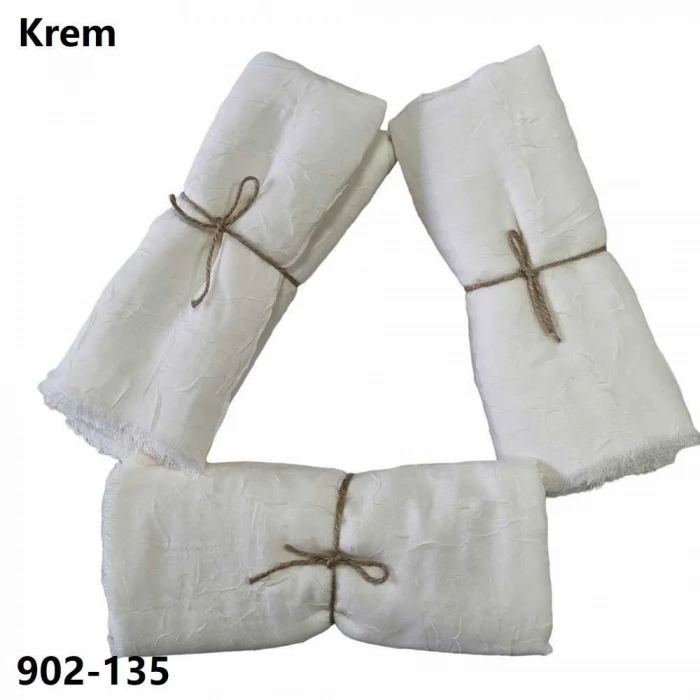 Soft İpek Bambu Pamuk Şal (krem) 902-135