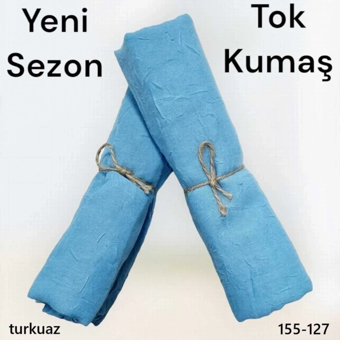 Soft İpek Bambu Pamuk Şal (turkuaz mavi) 155-127
