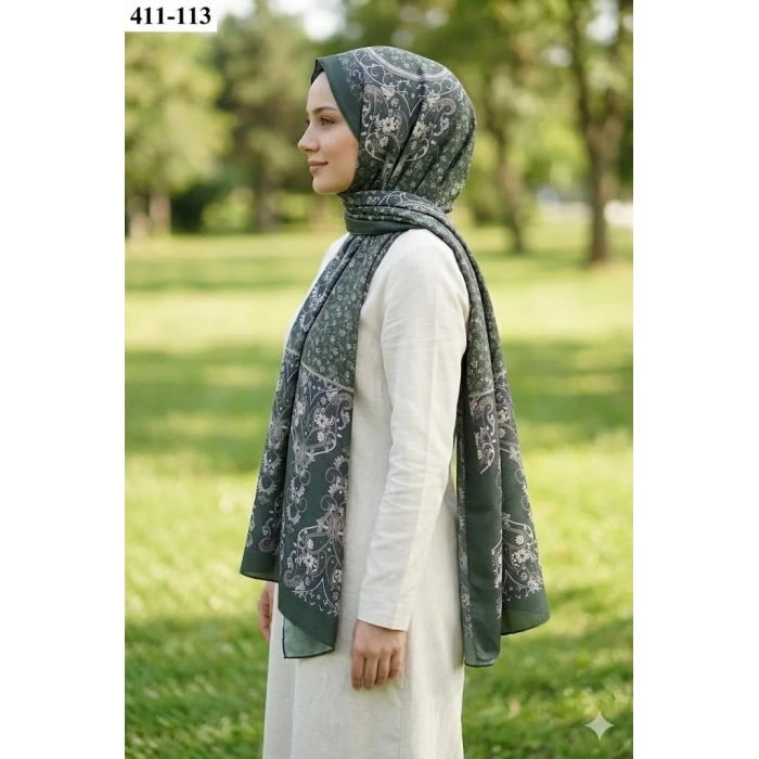 Soft İpek Etnik Desen Soft Şal 411-113