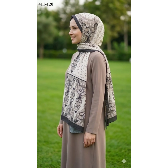 Soft İpek Etnik Desen Soft Şal 411-120