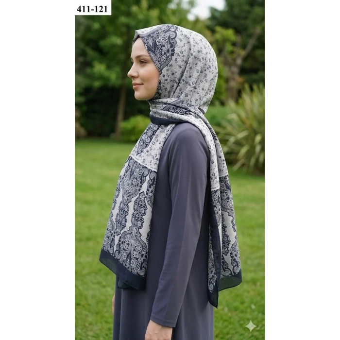 Soft İpek Etnik Desen Soft Şal 411-121