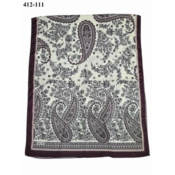Soft İpek Etnik Desen Soft Şal 412-111