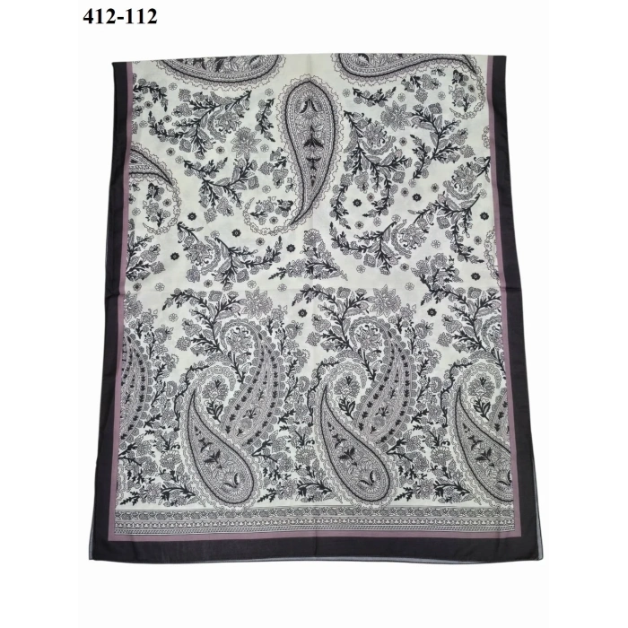 Soft İpek Etnik Desen Soft Şal 412-112