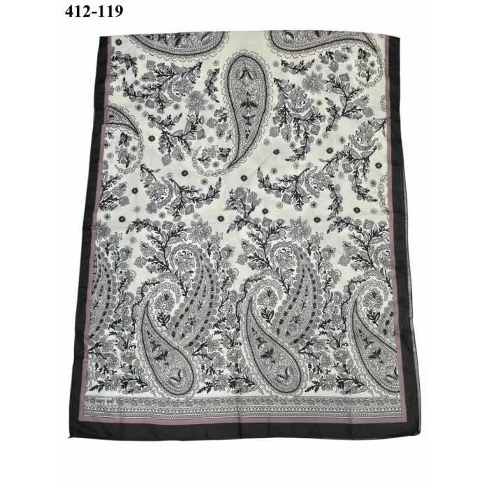 Soft İpek Etnik Desen Soft Şal 412-119