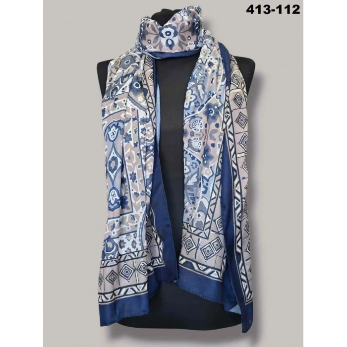Soft İpek Etnik Desen Soft Şal 413-112