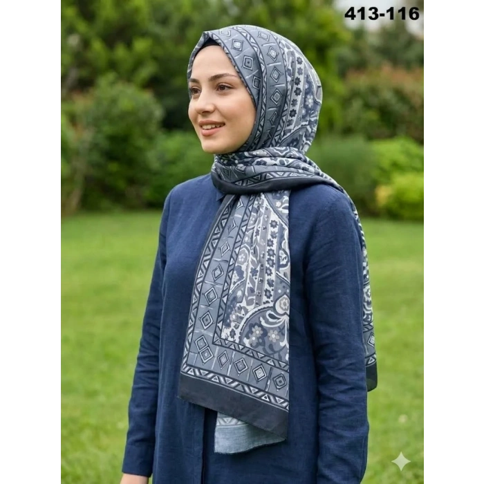 Soft İpek Etnik Desen Soft Şal 413-116