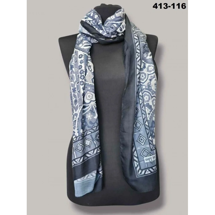 Soft İpek Etnik Desen Soft Şal 413-116