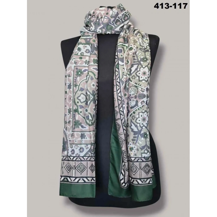 Soft İpek Etnik Desen Soft Şal 413-117