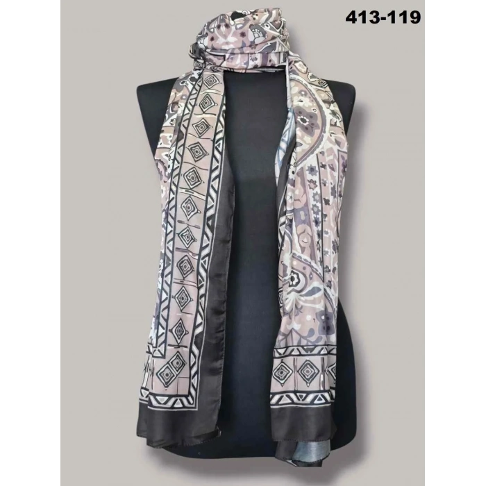 Soft İpek Etnik Desen Soft Şal 413-119