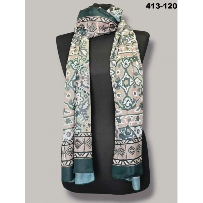 Soft İpek Etnik Desen Soft Şal 413-120