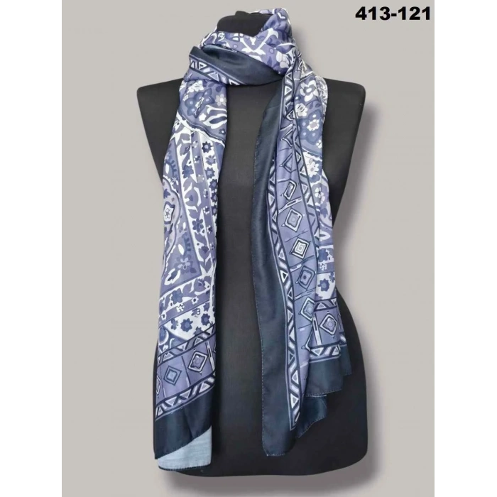 Soft İpek Etnik Desen Soft Şal 413-121