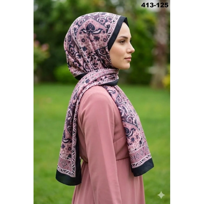 Soft İpek Etnik Desen Soft Şal 413-125