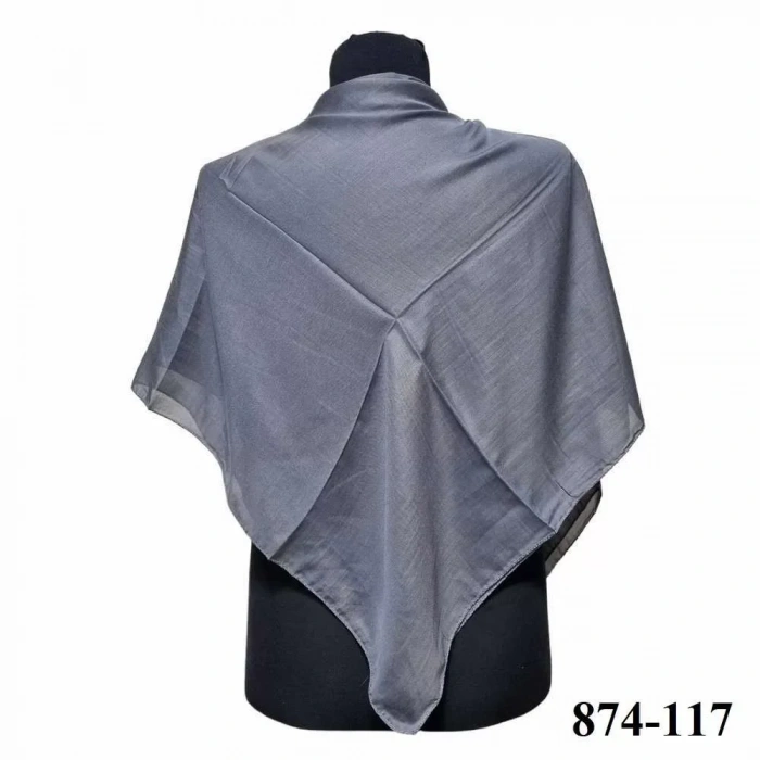 Soft İpek Kenar Dikişli Düz Yazma (antrasit) 874-117