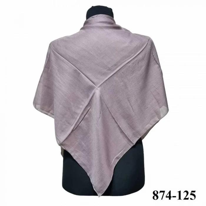 Soft İpek Kenar Dikişli Düz Yazma (dağ pembesi) 874-125