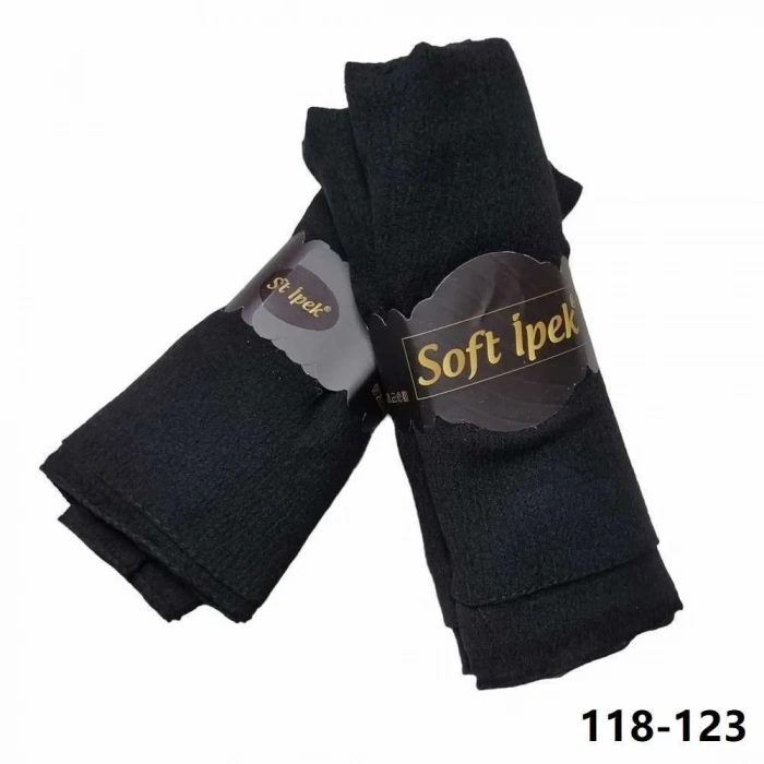 Soft İpek Mio Caz Pamuk Şal (siyah) 118-123