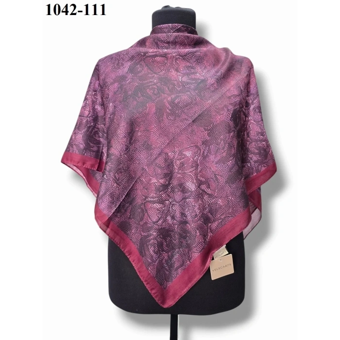 Velscarfs Soft Pamuk Parla Eşarp (Bordo) 1042-111