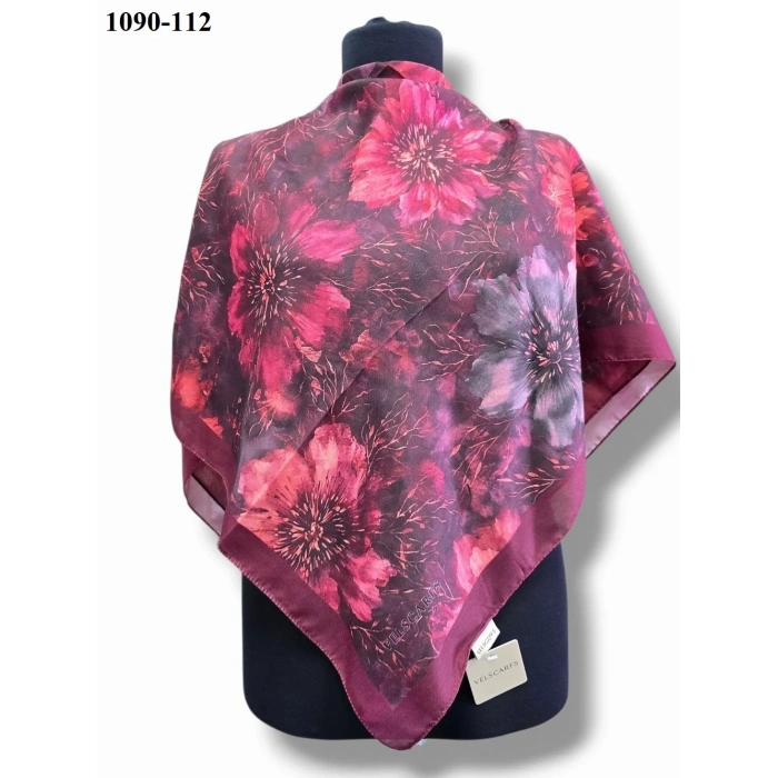 Velscarfs Soft Pamuk Parla Eşarp (Bordo) 1090-112