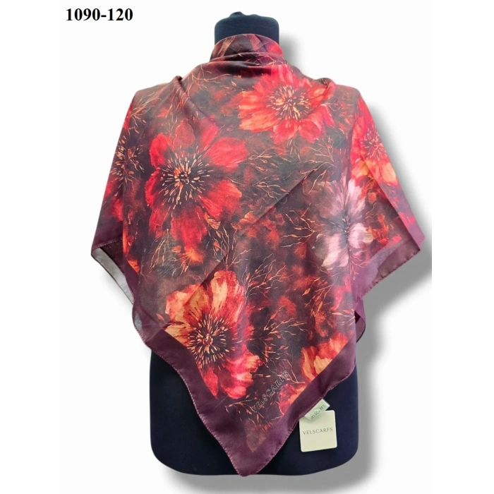 Velscarfs Soft Pamuk Parla Eşarp (Bordo) 1090-120