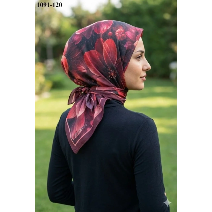 Velscarfs Soft Pamuk Parla Eşarp (Bordo) 1091-120