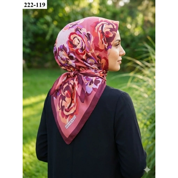 Velscarfs Soft Pamuk Parla Eşarp (Bordo) 222-119