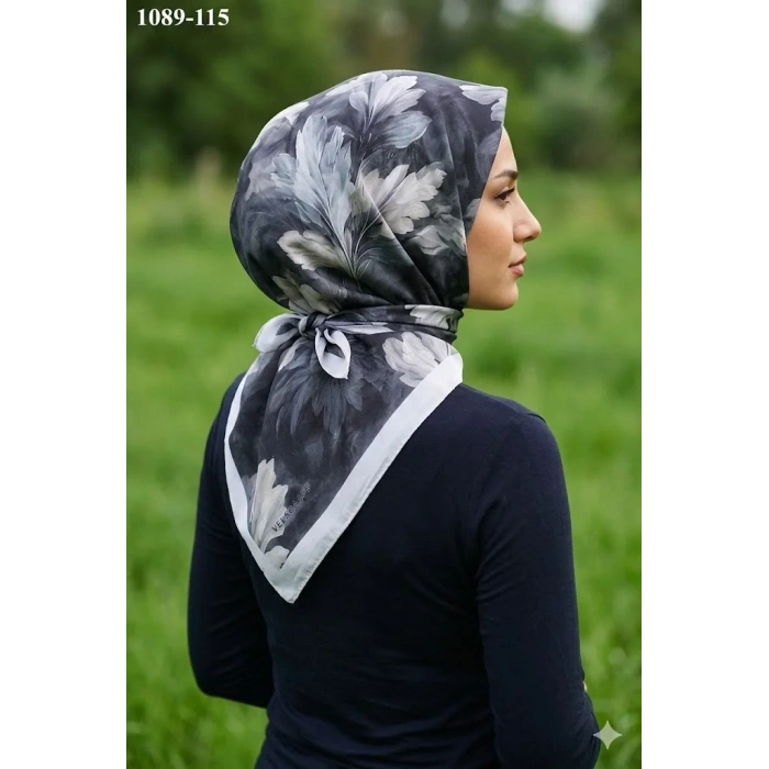 Velscarfs Soft Pamuk Parla Eşarp (Gümüş Gri) 1089-115