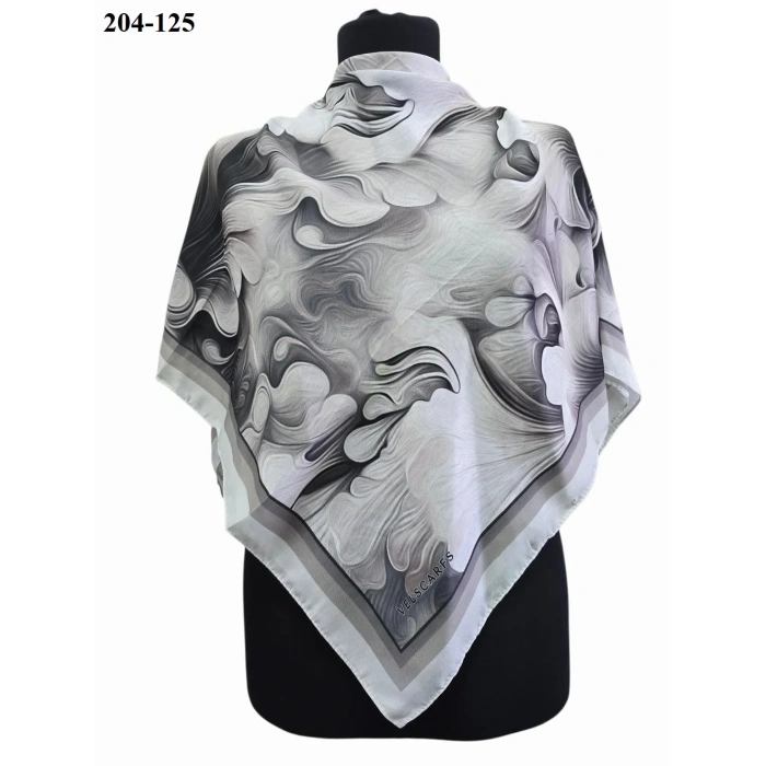 Velscarfs Soft Pamuk Parla Eşarp (Gümüş Gri) 204-125