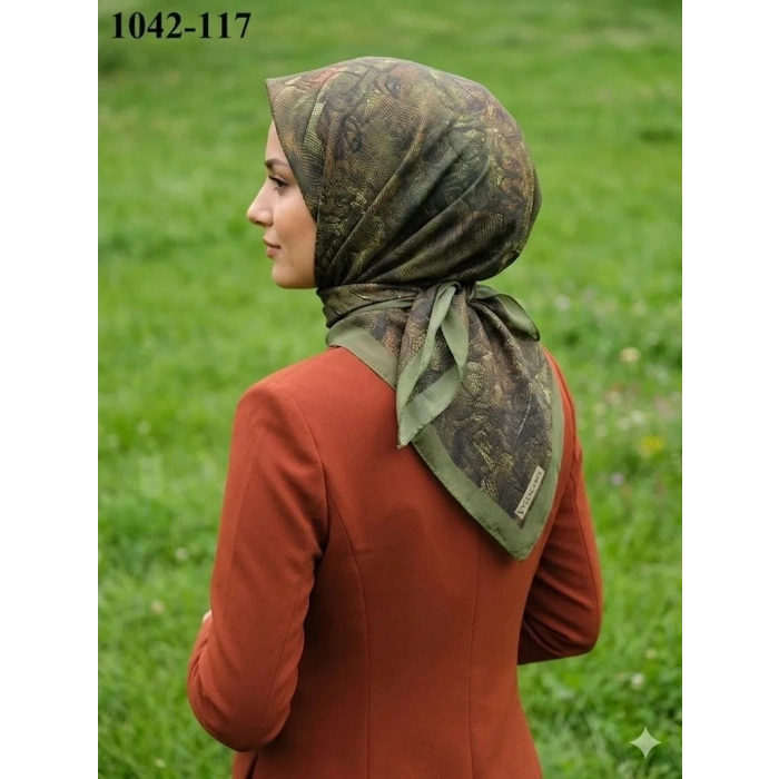 Velscarfs Soft Pamuk Parla Eşarp (Haki) 1042-117