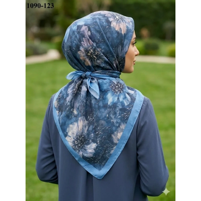 Velscarfs Soft Pamuk Parla Eşarp (İndigo) 1090-123