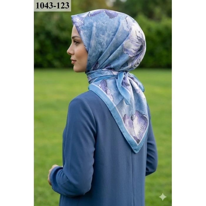 Velscarfs Soft Pamuk Parla Eşarp (İndigo Mavi) 1043-123