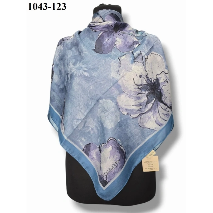 Velscarfs Soft Pamuk Parla Eşarp (İndigo Mavi) 1043-123