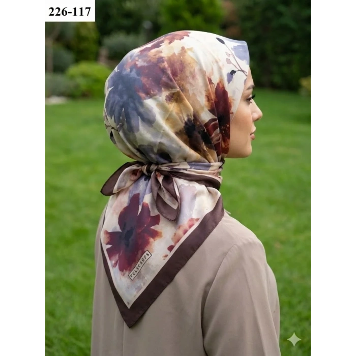 Velscarfs Soft Pamuk Parla Eşarp (Kahve) 226-117