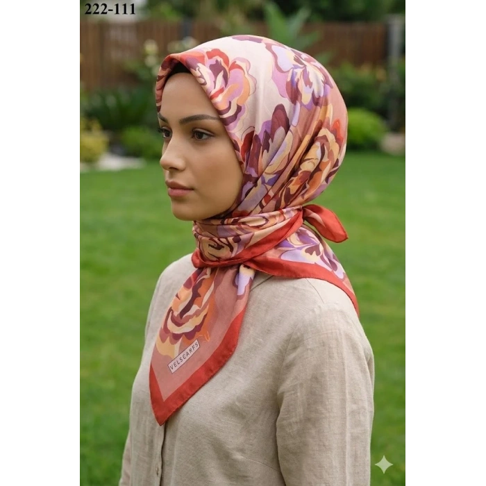 Velscarfs Soft Pamuk Parla Eşarp (Kiremit) 222-111