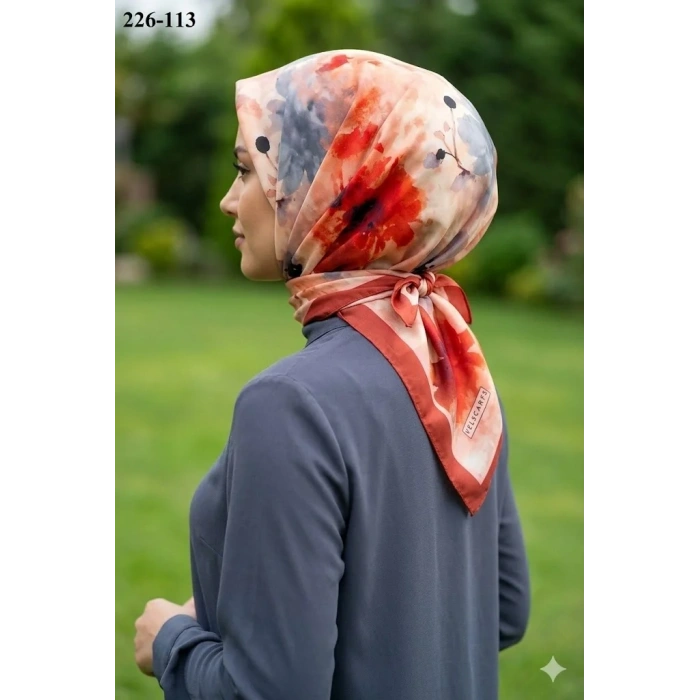 Velscarfs Soft Pamuk Parla Eşarp (Kiremit) 226-113