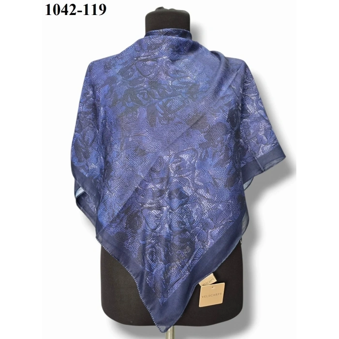 Velscarfs Soft Pamuk Parla Eşarp (Lacivert) 1042-119