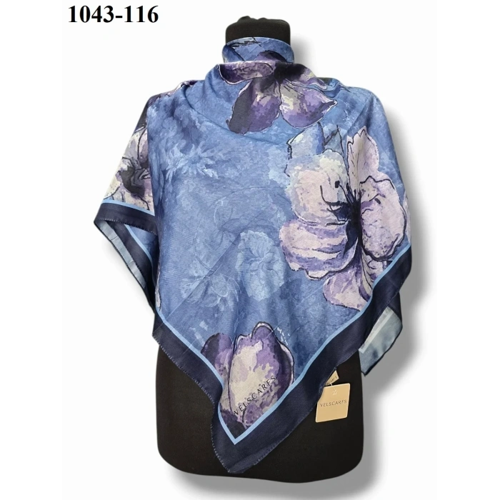 Velscarfs Soft Pamuk Parla Eşarp (Lacivert) 1043-116